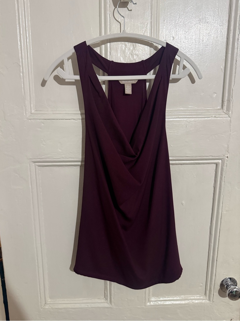 Banana Republic Draped Sleeveless Camisole in Plum
